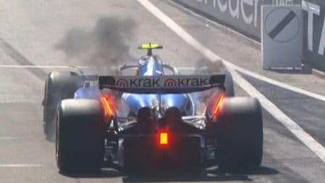 Carlos Sainz's car on fire before Austrian GP as formation lap erupts into chaos