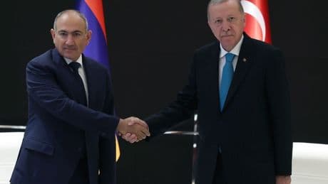 Cumhurbaşkanı Erdoğan, Ermenistan Başbakanı Paşinyan'ı kabul etti