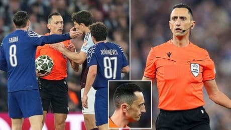 Aston Villa wait to learn if they will face punishment after bottle thrown from crowd hit referee following PSG game