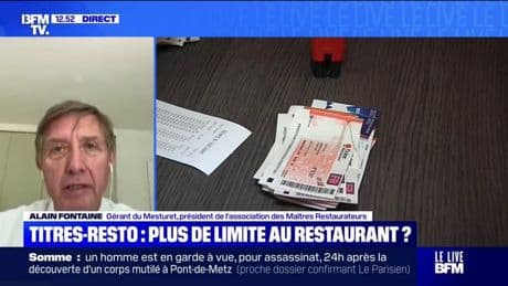“Il y a des changements des habitudes alimentaires qui font qu’on a besoin d’être aidés par solutions simples”: le président de l’association des Maîtres Restaurateurs souhaite une réforme des titres-restaurant