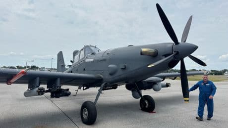 We got an up-close look at the new Skyraider II special operations light attack plane that maker L3Harris says can land almost anywhere