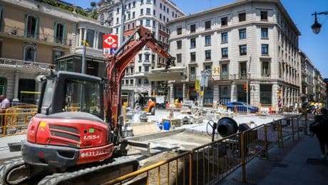 Via Laietana controlará con cámaras el carril de subida reservado a bus, taxis y coches de vecinos
