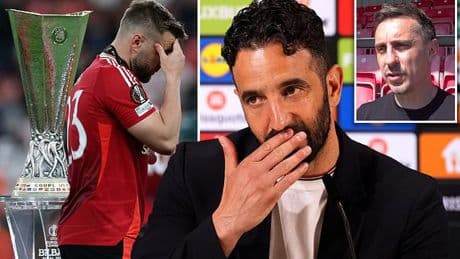 Gary Neville directly calls out Ruben Amorim and Luke Shaw for the major problems with 'telling' Europa League final interviews, as he tears into 'horrific' Man United's 'perfect storm of rubbish'
