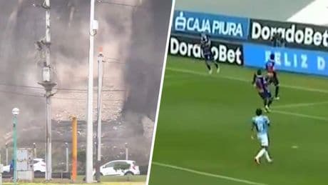 Voetbalwedstrijd onderbroken na hevige aardbeving