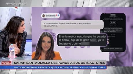 Sarah Santaolalla habla de sus acosadores: &quot;Que sepan en su trabajo y en su familia que tienen un acosador&quot;