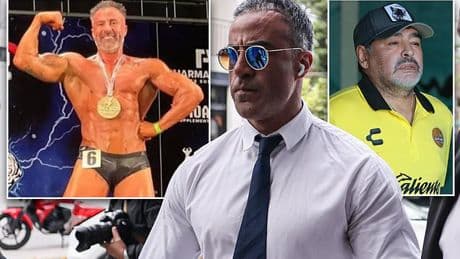 Hunky doctor, who is on trial for Diego Maradona's death, wins a BODYBUILDING event in a break from case where football legend's daughters accuse him of medical negligence