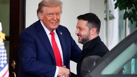 Gipfel in Washington: Trump begrüßt Selenskyj am Weißen Haus