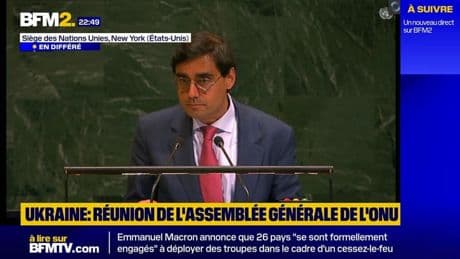 Conflit russo-ukrainien: "Aujourd'hui, comme depuis le 24 février 2022, la Russie choisit la guerre", assure le représentant de la France à l'ONU
