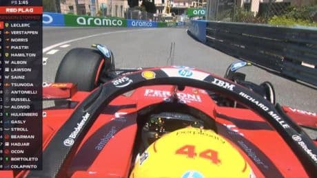 Accidente de Hamilton antes de la clasificación del GP de Mónaco de F1 y máxima incertidumbre