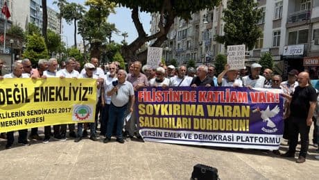 Mersin'de Filistin'e destek eylemi: "Soykırıma varan saldırıları durdurun"
