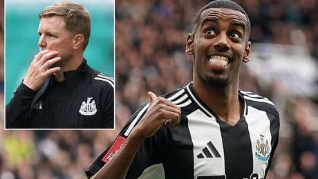Alexander Isak appears to train alone at Newcastle, as 'huge wage demands are revealed' to sign new contract amid Liverpool interest