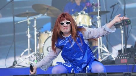 CMAT shouts ‘Free Palestine’ and wades into Glastonbury crowd during lively set