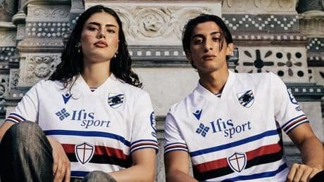 Sampdoria, ecco la seconda maglia: è ispirata alla cattedrale di San Lorenzo