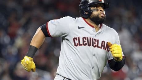 Santana's three-run homer helps Guardians beat Nationals, split a doubleheader