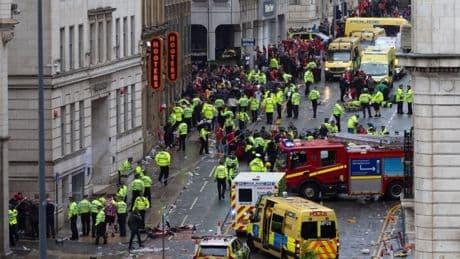 Man, 53, arrested after car rams through crowd of Liverpool fans during Premier League trophy parade