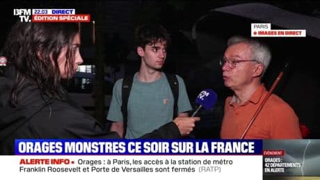 "Les parasols ont volé partout, les verres étaient par terre": à Paris, d'importants dégâts après des orages monstres