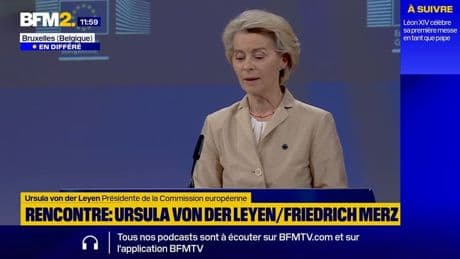 Von der Leyen: "de bonnes discussions avec le président Trump"