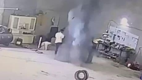 Hava basılan lastik patladı; feci şekilde öldü