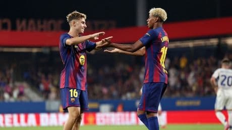 <p>Super Barcellona, che manita al Como di Fabregas: doppiette Fermin Lopez e Yamal!</p>