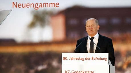 Gedenkfeier: Kriegsende-Gedenken: Scholz ruft zur Bewahrung Europas auf