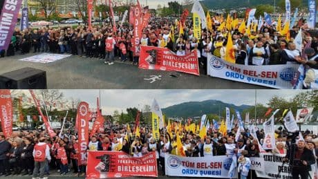 Ordu'da 1 Mayıs iki meydanda kutlandı