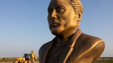 Welcome to the city of Starbase, home to SpaceX and a huge Elon Musk bust