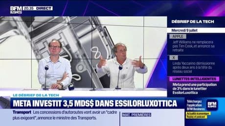Meta investit 3,5 mds $ dans EssilorLuxotticca - 09/07