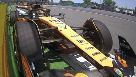 El mejor también falla: Piastri besa el 'Muro de los Campeones' y toca al McLaren