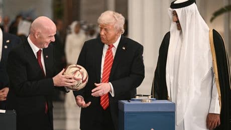 Uefa accuses Gianni Infantino of putting ‘private political interests’ before game after Saudi trip with Donald Trump