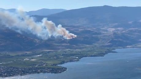 New wildfire flares up west of Osoyoos, closing Highway 3