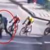 Op 350 meter van de finish knalt wielrenner op nietsvermoedende voetganger