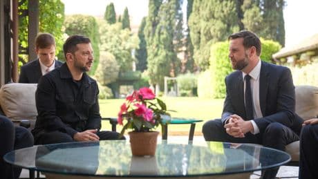 Zelensky sits down with Vance in Rome ahead of planned Trump-Putin call