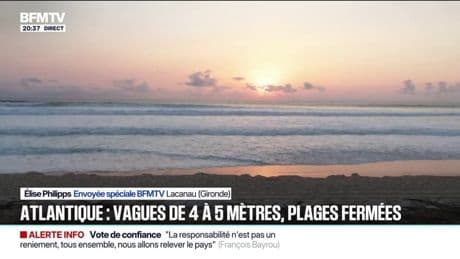 Océan Atlantique: des plages fermées suite à des vagues de quatre à cinq mètres de haut
