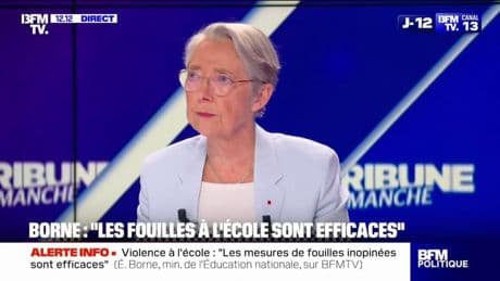 Violences à l'école: "Ce travail on ne peut pas le mener seul, il faut aussi responsabiliser les parents", affirme Élisabeth Borne en réponse aux propos de Gabriel Attal sur le respect des règles