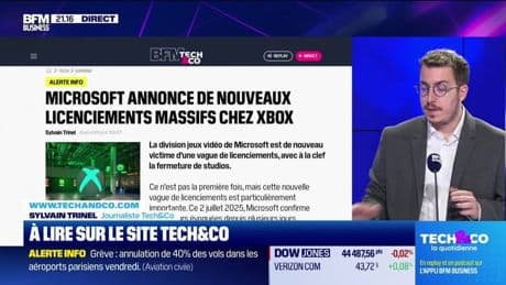 À lire sur le site Tech&Co : Microsoft annonce de nouveaux licenciements massifs chez Xbox, par Sylvain Trinel - 02/07