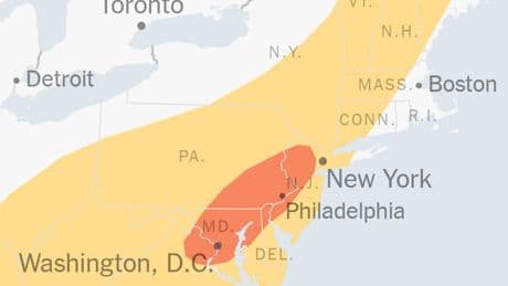 Heavy Rains Bring Risk of Flash Floods to the East Coast