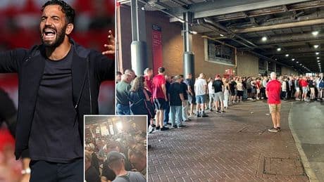 Man United fans label new ticketing system 'a disgrace' as thousands stuck in queues ahead of season opener against Arsenal