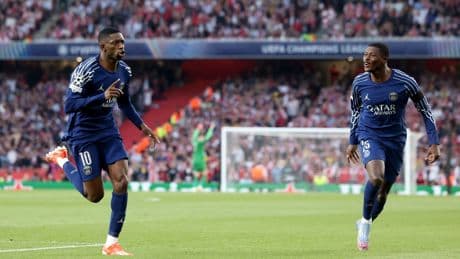 How Ousmane Dembele scored the same goal against Arsenal and Liverpool to sum up transformed PSG