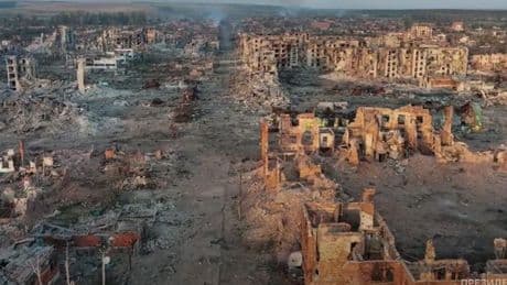 Haunting abandoned Ukraine ghost town deserted after Russia flattened it