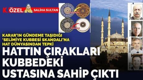 Hattın çırakları kubbedeki ustasına sahip çıktı