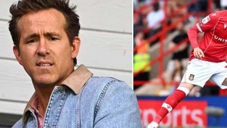 Ryan Reynolds explains awkward moment with Wrexham's record signing - 'Got my leg in my mouth'
