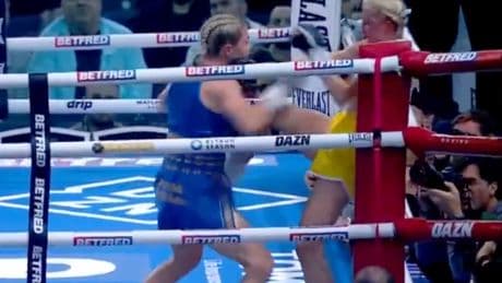 Molly McCann KICKED in boxing fight as ex-UFC star makes debut
