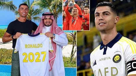 Cristiano Ronaldo signs new two-year deal with Al-Nassr to extend stay in Saudi Arabia - with ex-Man United star set to continue career until at least his 42nd birthday!