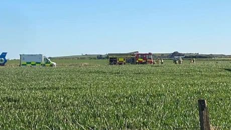 Aircraft crashes in Scots field as emergency crews race to scene