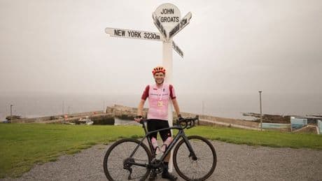Stirling dad completes cross-country cycle ride for cancer charities