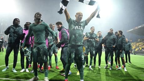 ‘I’d dive head first through a brick wall for him’ – Ange Postecoglou’s rallying speech reduces Tottenham fans to tears