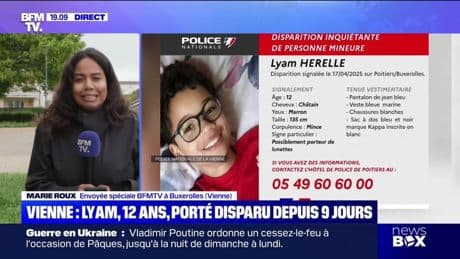 Vienne : Lyam, 12 ans, porté disparu depuis 9 jours - 19/04