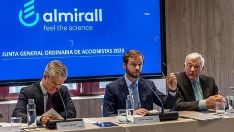 Almirall gana 21,6 millones en el primer trimestre, casi el triple que en 2024