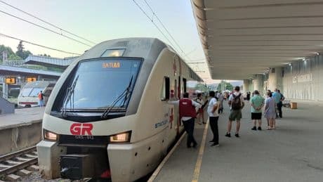 I took a slow train in Georgia past a Soviet spa town and vineyards to the sea