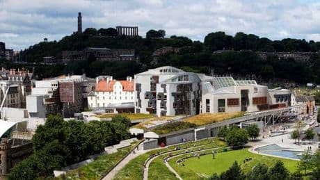 Three men arrested under Terrorism Act after Scottish Parliament protest